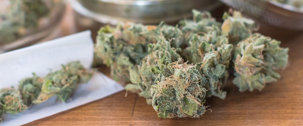 rolling marijuana joint